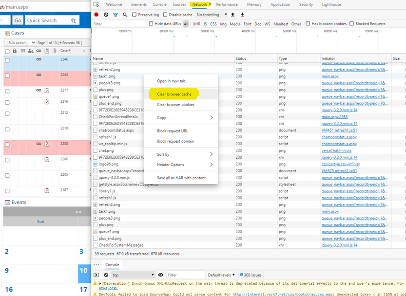 Microsoft Edge DevTools Clear Cache