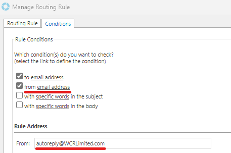 Routing Rules Conditions Tab From Email