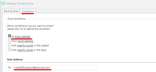 Routing Rules Conditions Tab To Email